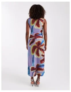 TOPSHOP Mary Mesh Ruched Maxi Dress