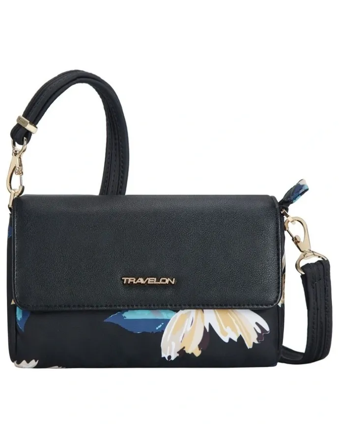 Travelon Addison Anti-Theft Covertible Belt Bag in Midnight Floral
