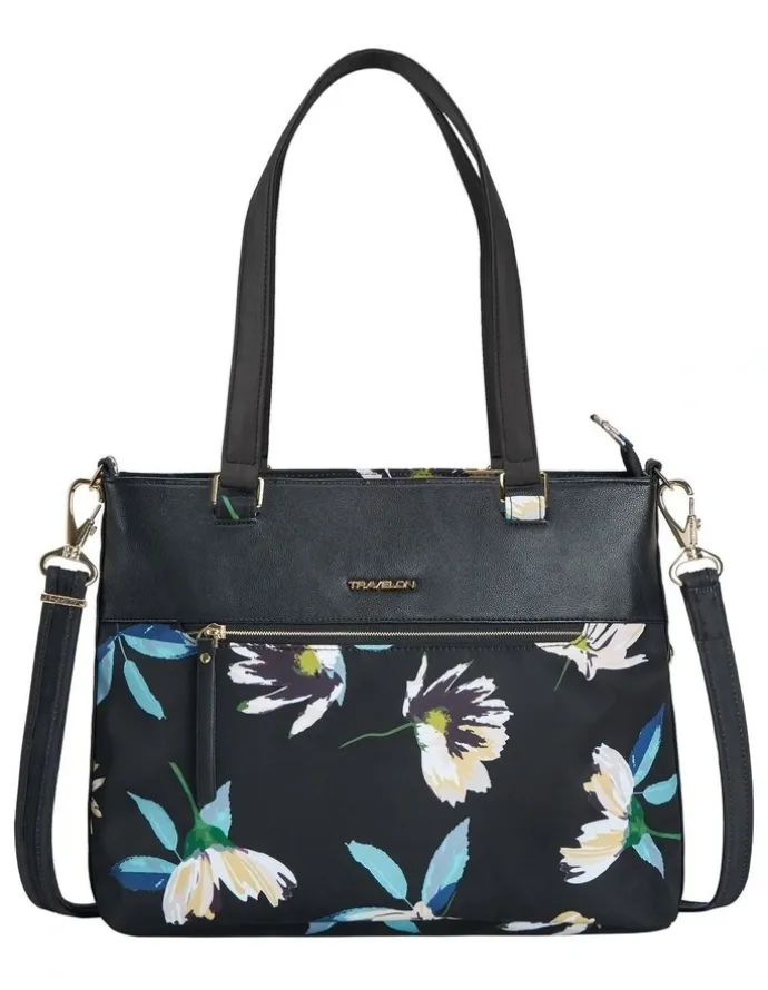 Travelon Addison Anti-Theft Tablet Tote in Midnight Floral
