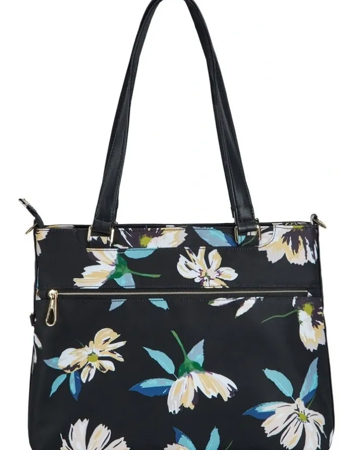 Travelon Addison Anti-Theft Tablet Tote in Midnight Floral