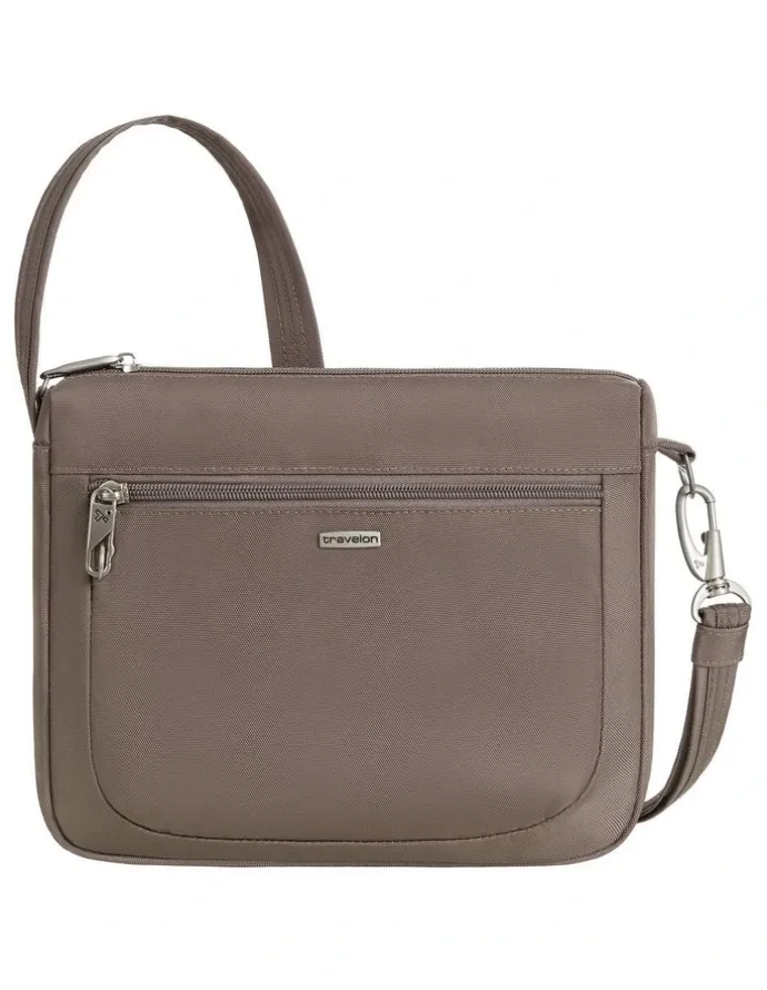 Travelon Classic Anti-Theft Small East/West Crossbody Bag in Hazelnut