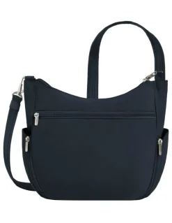 Travelon Classic Anti-Theft Crossbody Bucket Bag in Midnight