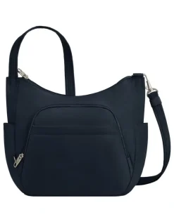 Travelon Classic Anti-Theft Crossbody Bucket Bag in Midnight