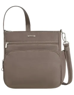 Travelon Classic Anti-Theft North/South Crossbody Bag in Hazelnut