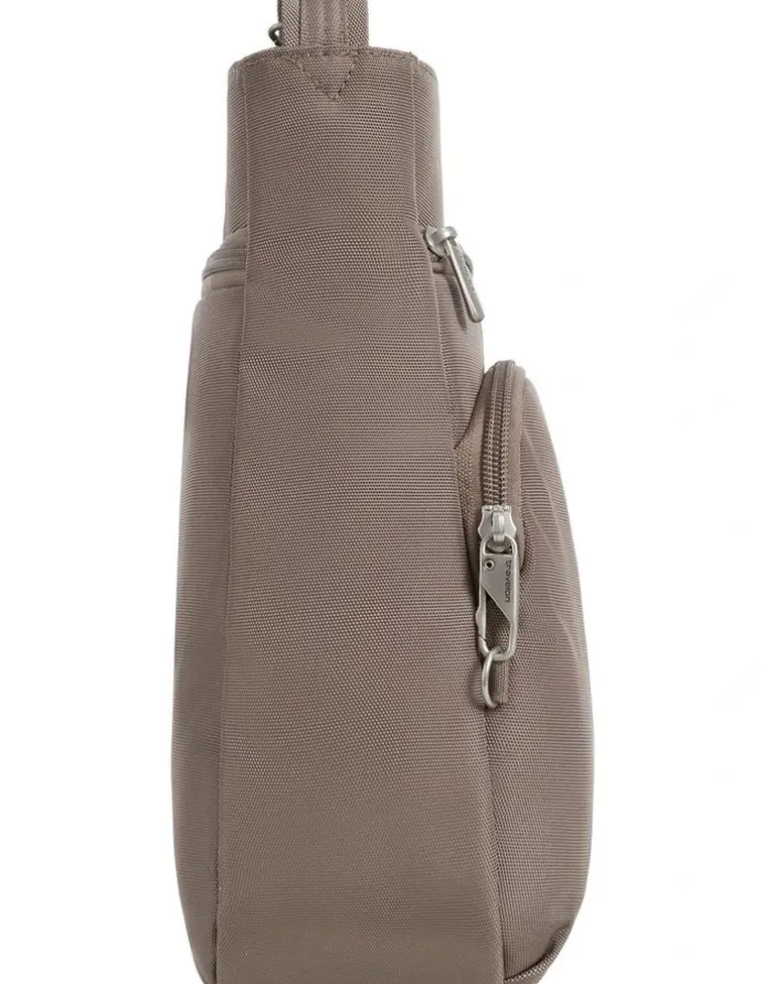 Travelon Classic Anti-Theft North/South Crossbody Bag in Hazelnut