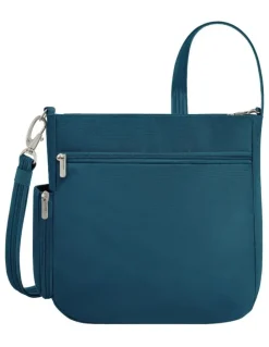 Travelon Classic Anti-Theft North/South Crossbody Bag in Teal