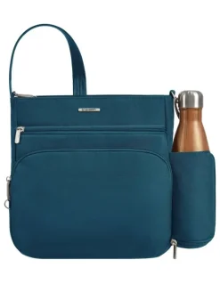 Travelon Classic Anti-Theft North/South Crossbody Bag in Teal