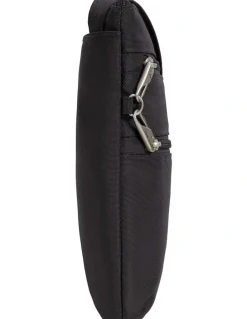 Travelon Classic Anti-Theft Slim Double Zip Crossbody Bag in Black