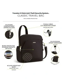 Travelon Classic Anti-Theft Travel Bag in Black