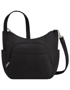 Travelon Classic Anti-Theft Crossbody Bucket Bag in Black