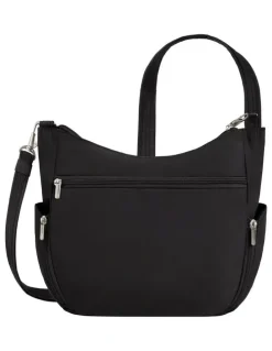 Travelon Classic Anti-Theft Crossbody Bucket Bag in Black