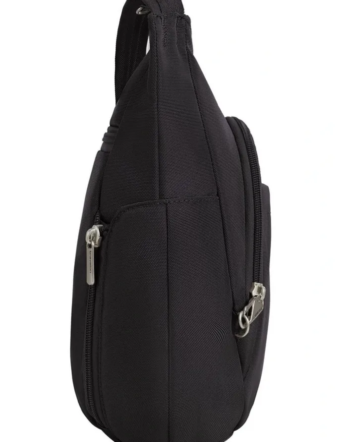 Travelon Classic Anti-Theft Crossbody Bucket Bag in Black