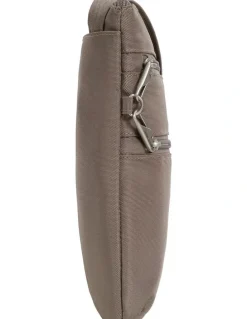 Travelon Classic Anti-Theft Slim Double Zip Crossbody Bag in Hazelnut