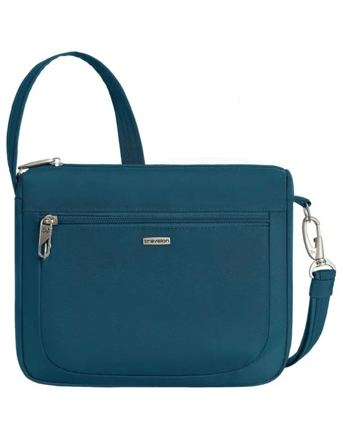 Travelon Classic Anti-Theft Small East/West Crossbody Bag in Teal