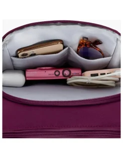Travelon Classic Anti-Theft Crossbody Bucket Bag in Burgundy