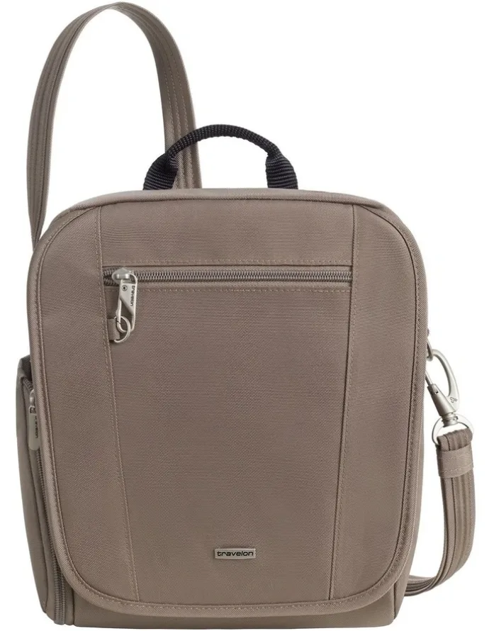 Travelon Classic Anti-Theft Tablet Medium Tour Bag in Hazelnut