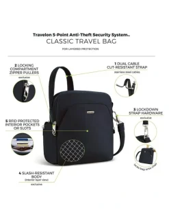 Travelon Classic Anti-Theft Travel Bag in Midnight