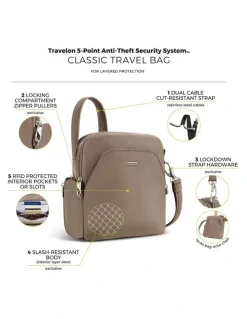 Travelon Classic Anti-Theft Travel Bag in Hazelnut
