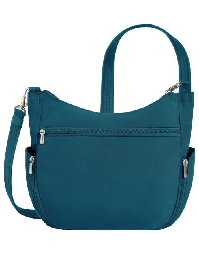 Travelon Classic Anti-Theft Crossbody Bucket Bag in Teal