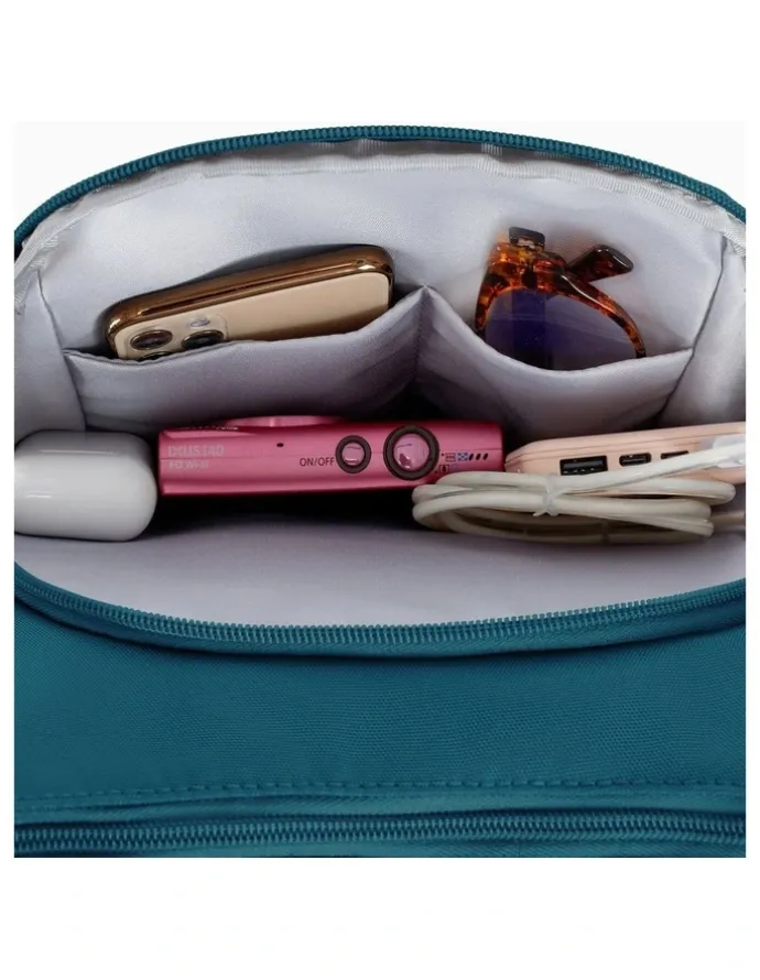 Travelon Classic Anti-Theft Crossbody Bucket Bag in Teal