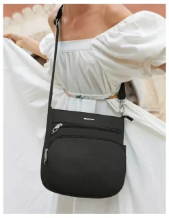 Travelon Classic Anti-Theft North/South Crossbody Bag in Black