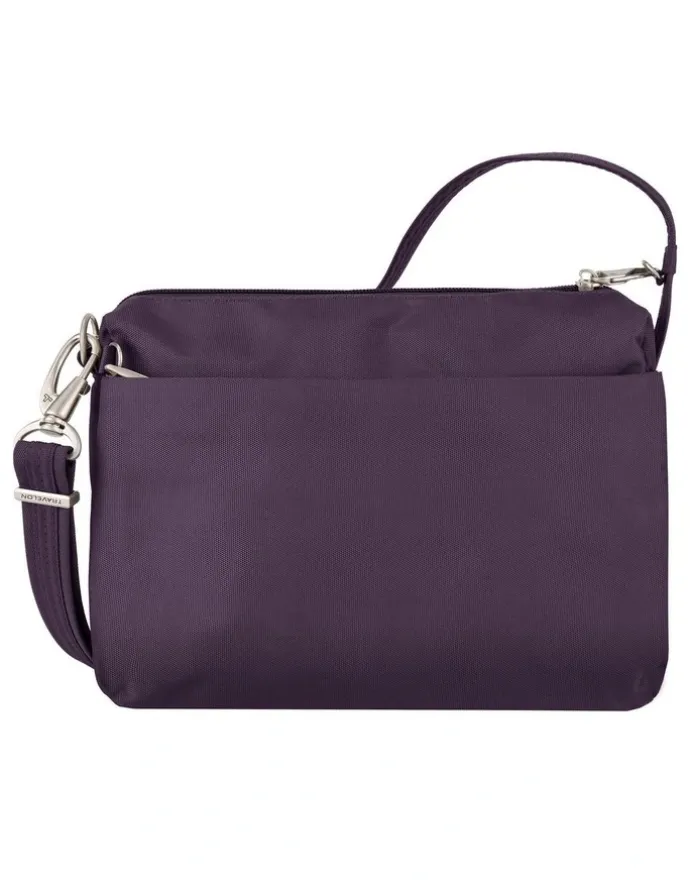 Travelon Classic Anti-Theft Small East/West Crossbody Bag in Purple