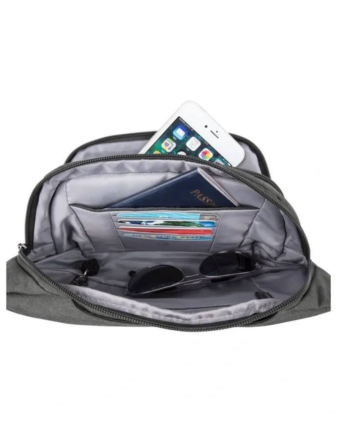 Travelon Metro Anti-Theft Waist Pack in Grey Heather