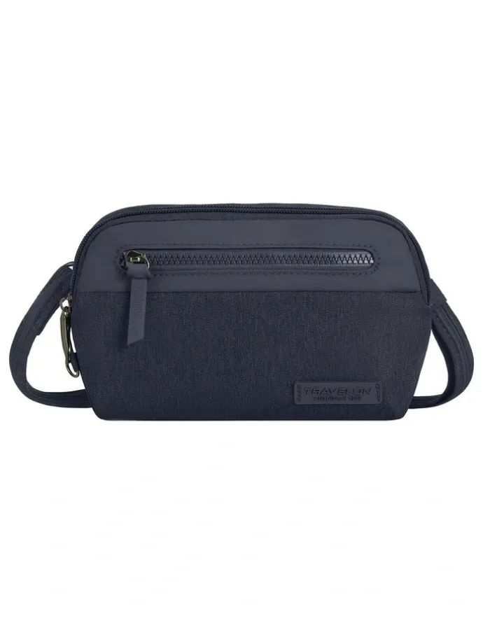 Travelon Metro Anti-Theft Convertible Small Crossbody Bag in Navy Heather