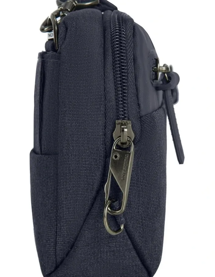Travelon Metro Anti-Theft Convertible Small Crossbody Bag in Navy Heather