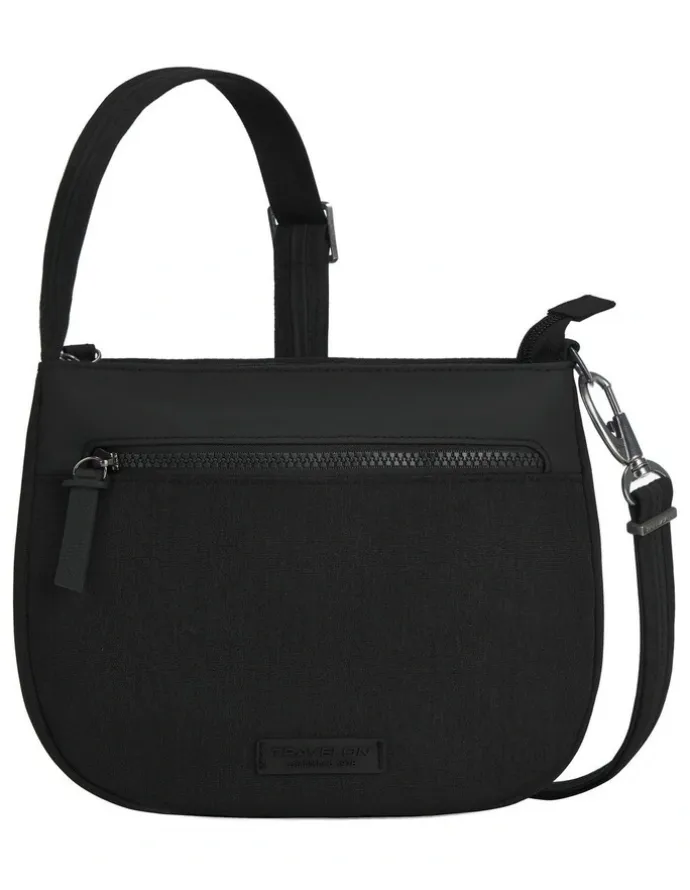 Travelon Metro Anti-Theft Saddle Crossbody Bag in Black