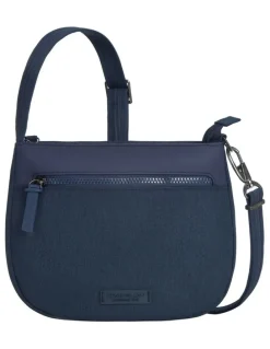 Travelon Metro Anti-Theft Saddle Crossbody Bag in Navy Heather