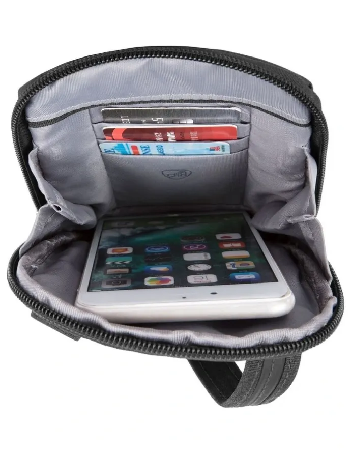 Travelon Metro Anti-Theft Stadium Mini Crossbody Bag in Gray Heather