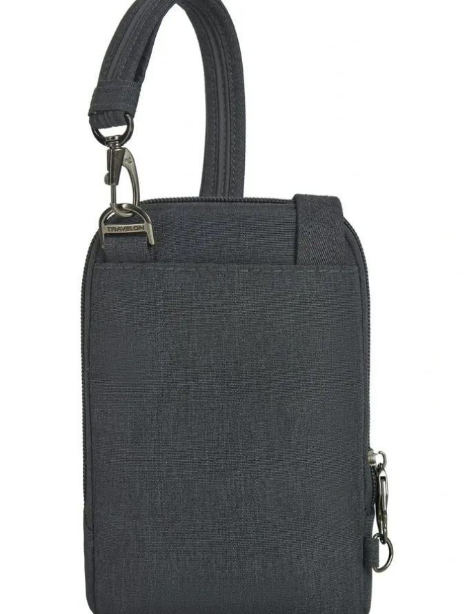 Travelon Metro Anti-Theft Stadium Mini Crossbody Bag in Gray Heather
