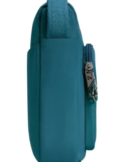 Travelon Roam Anti-Theft East/West Crossbody Bag in Capri Blue