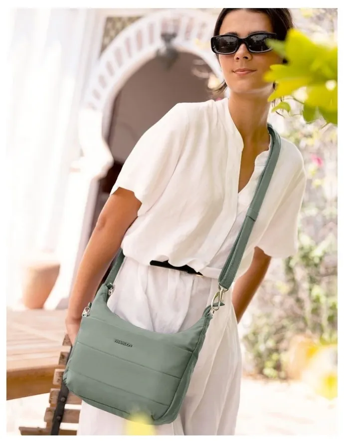 Travelon Roam Anti-Theft Medium Crossbody Bag in Moss