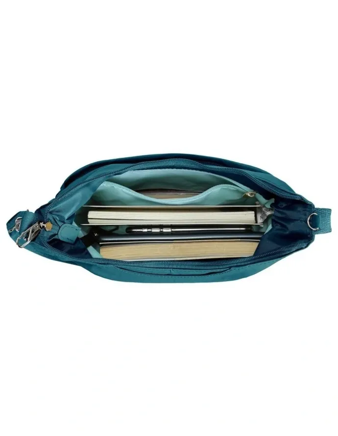 Travelon Roam Anti-Theft Medium Crossbody Bag in Capri Blue