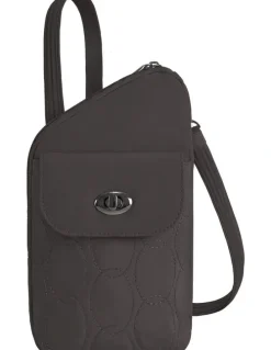 Travelon Runways Anti-Theft Slim Asymmetric Crossbody Bag in Smoke