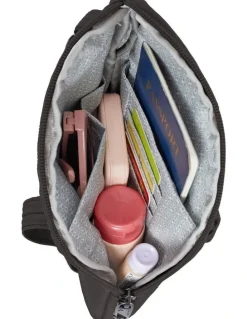 Travelon Runways Anti-Theft Slim Asymmetric Crossbody Bag in Smoke