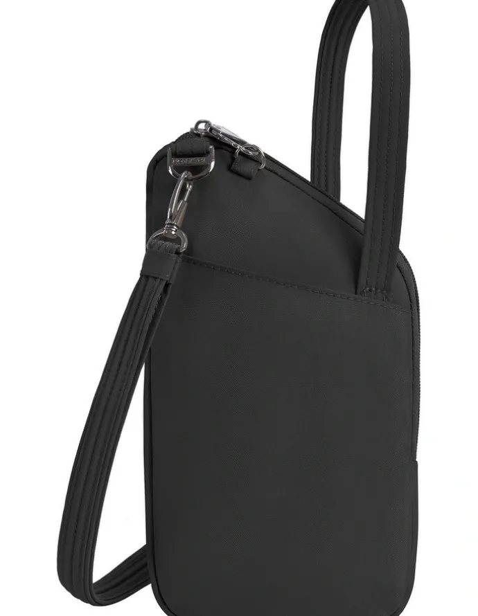 Travelon Runways Anti-Theft Slim Asymmetric Crossbody Bag in Black