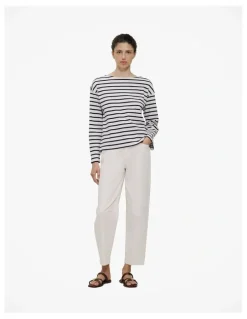 Trenery Australian Cotton Blend Tapered Leg Jean in White