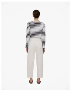 Trenery Australian Cotton Blend Tapered Leg Jean in White