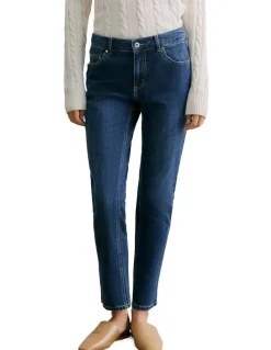 Trenery Australian Cotton Blend Boyfriend Jean in Washed Indigo
