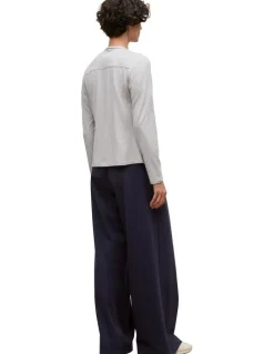Trenery Bamboo Viscose Marle Jacket in Light Grey Marle
