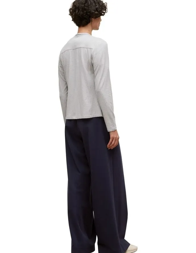 Trenery Bamboo Viscose Marle Jacket in Light Grey Marle