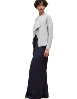 Trenery Bamboo Viscose Marle Jacket in Light Grey Marle