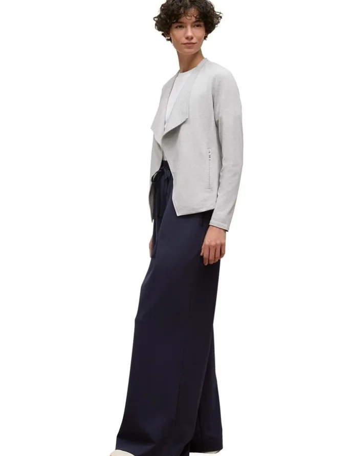 Trenery Bamboo Viscose Marle Jacket in Light Grey Marle