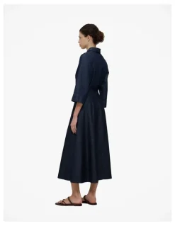 Trenery Denim A-line Skirt in Rinse Wash