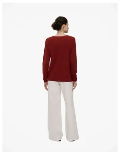 Trenery Linen Cotton Pullover in Russet