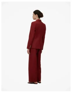 Trenery Linen Twill Single Breasted Blazer in Russet