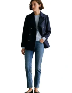 Trenery Mid Rise Straight Leg Jean in Vintage Wash Denim